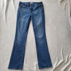 Ann Taylor Loft Medium Wash Straight Leg Slight Bootcut Blue Jeans Women's 6 28